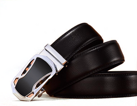 Automatic Buckle Leather Strap Belt